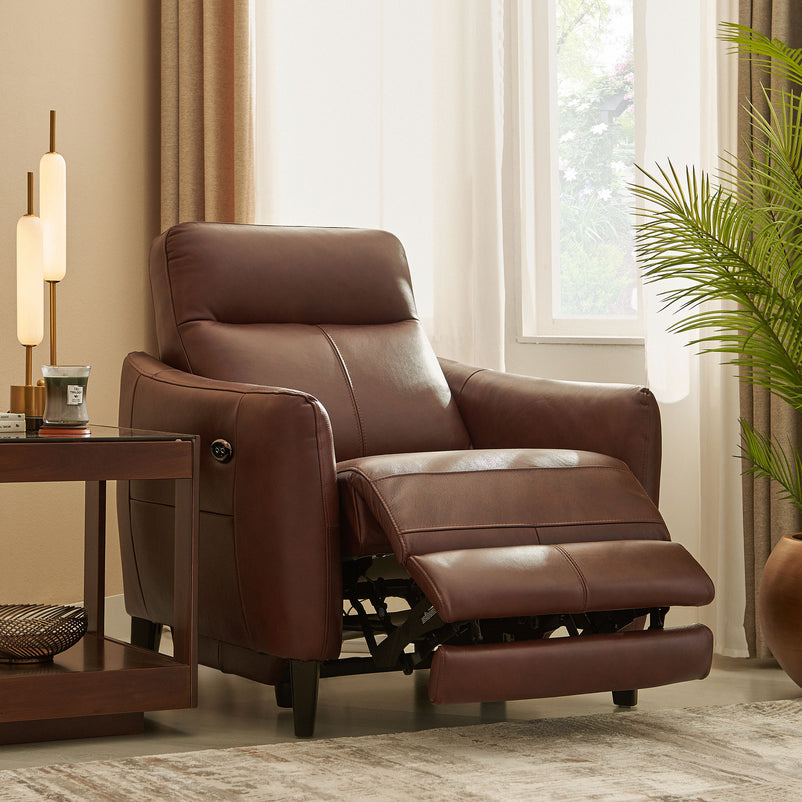 HILLSTON Fotoliu cu recliner electric, piele