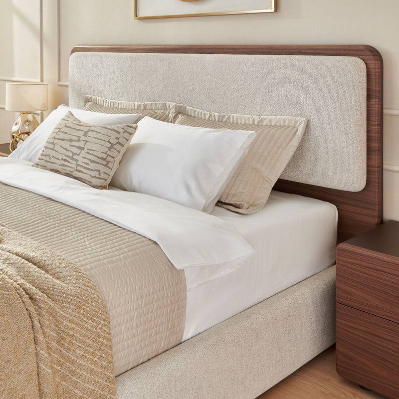 CAMERON Pat tapițat, 180x200cm, cu somieră inclusă