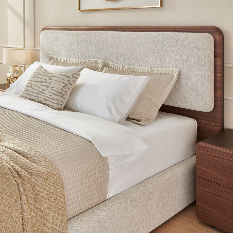 CAMERON Pat tapițat, 180x200cm, cu somieră inclusă