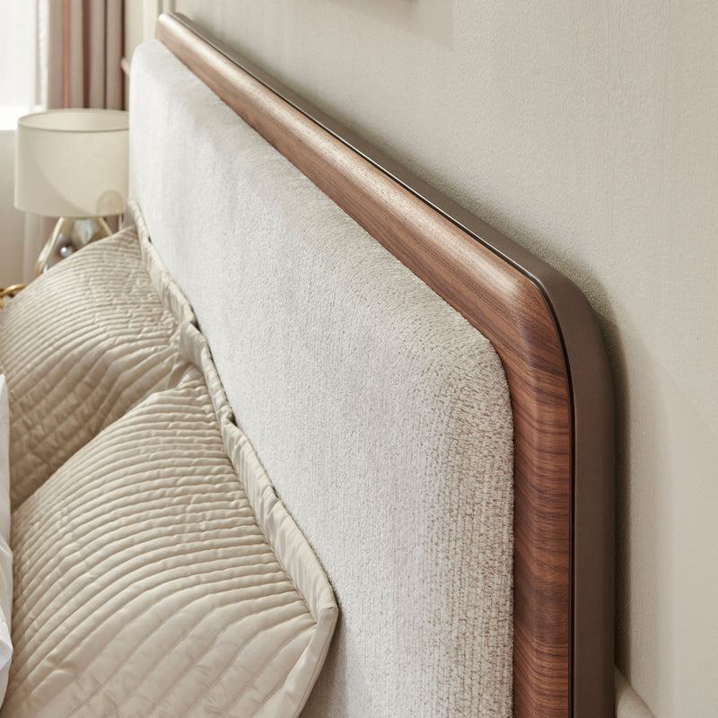 CAMERON Pat tapițat, 180x200cm, cu somieră inclusă