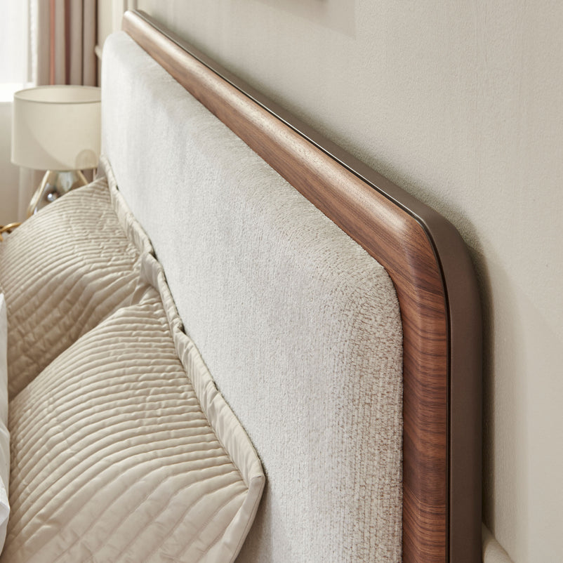 CAMERON Pat tapițat, 180x200cm, cu somieră inclusă