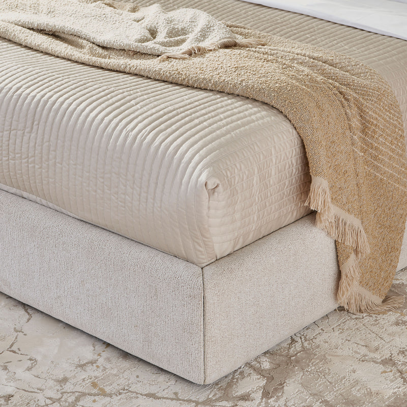 CAMERON Pat tapițat, 180x200cm, cu somieră inclusă