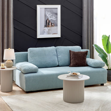 CARLA Canapea extensibilă, 2 locuri, ladă depozitare, stofă