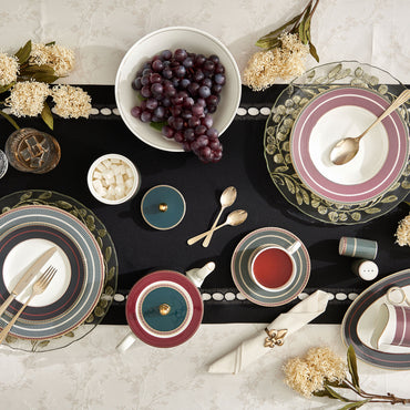 EUCALYPTUS Platou, sticlă, D.33cm