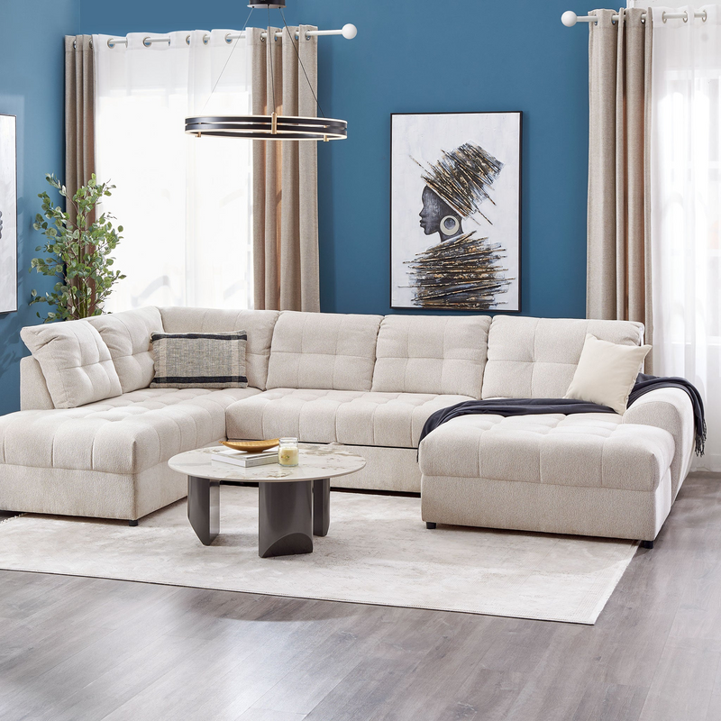 CLOUD Colțar extensibil, șezlong stânga/dreapta, stofă