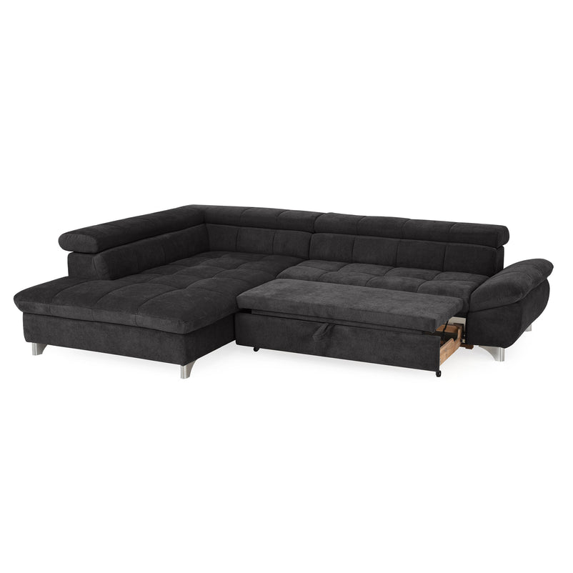 SHANE Colțar extensibil, șezlong stânga/dreapta, stofă