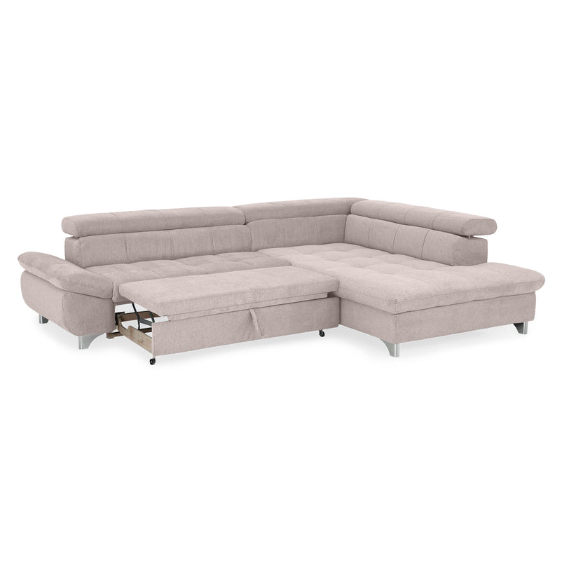 SHANE Colțar extensibil, șezlong stânga/dreapta, stofă