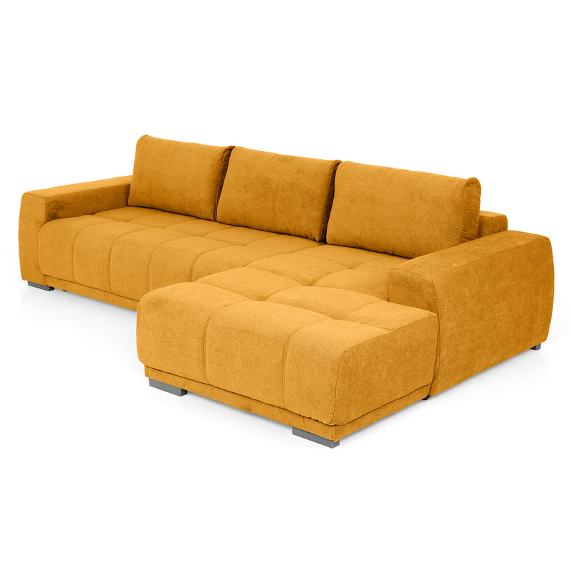 MONZA Canapea extensibilă, 3 locuri, șezlong stânga/dreapta, stofă