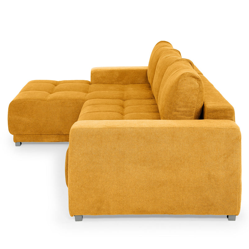 MONZA Canapea extensibilă, 3 locuri, șezlong stânga/dreapta, stofă