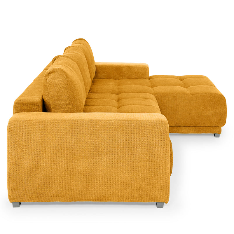 MONZA Canapea extensibilă, 3 locuri, șezlong stânga/dreapta, stofă