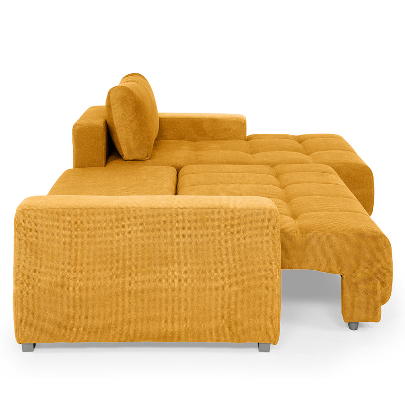 MONZA Canapea extensibilă, 3 locuri, șezlong stânga/dreapta, stofă