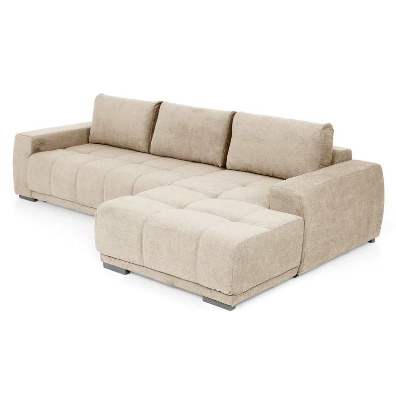 MONZA Canapea extensibilă, 3 locuri, șezlong stânga/dreapta, stofă