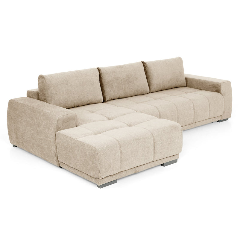 MONZA Canapea extensibilă, 3 locuri, șezlong stânga/dreapta, stofă