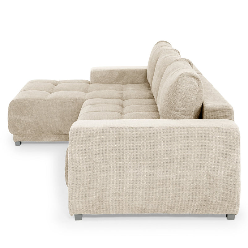 MONZA Canapea extensibilă, 3 locuri, șezlong stânga/dreapta, stofă