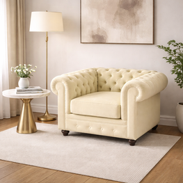 CHESTERFIELD Fotoliu, stofă - Articol resigilat