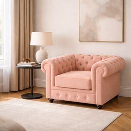 CHESTERFIELD Fotoliu, stofă - Articol resigilat