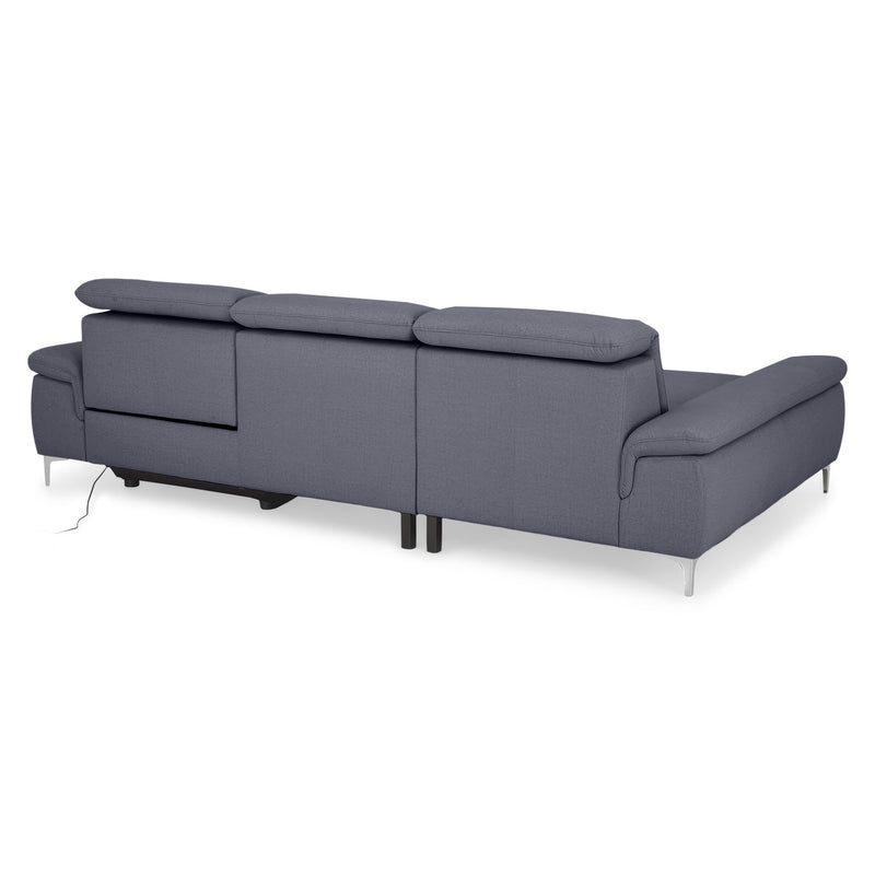 SOUND Colțar șezlong stânga/dreapta, 1 recliner electric și mecanism tetiere, stofă