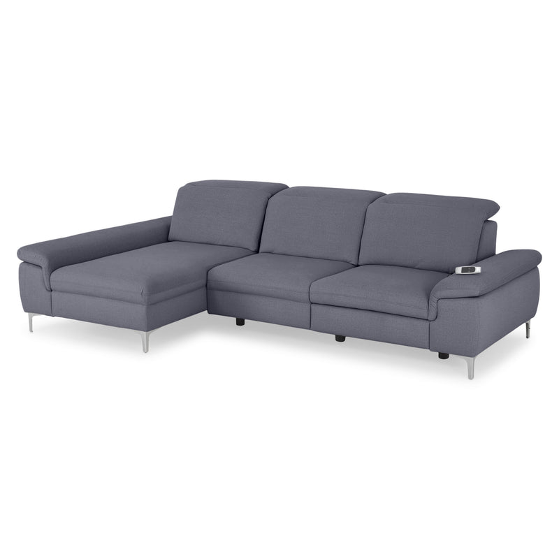 SOUND Colțar șezlong stânga/dreapta, 1 recliner electric și mecanism tetiere, stofă