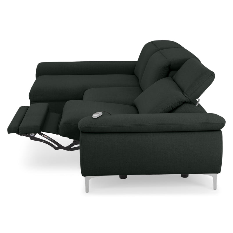 SOUND Colțar șezlong stânga/dreapta, 1 recliner electric și mecanism tetiere, stofă