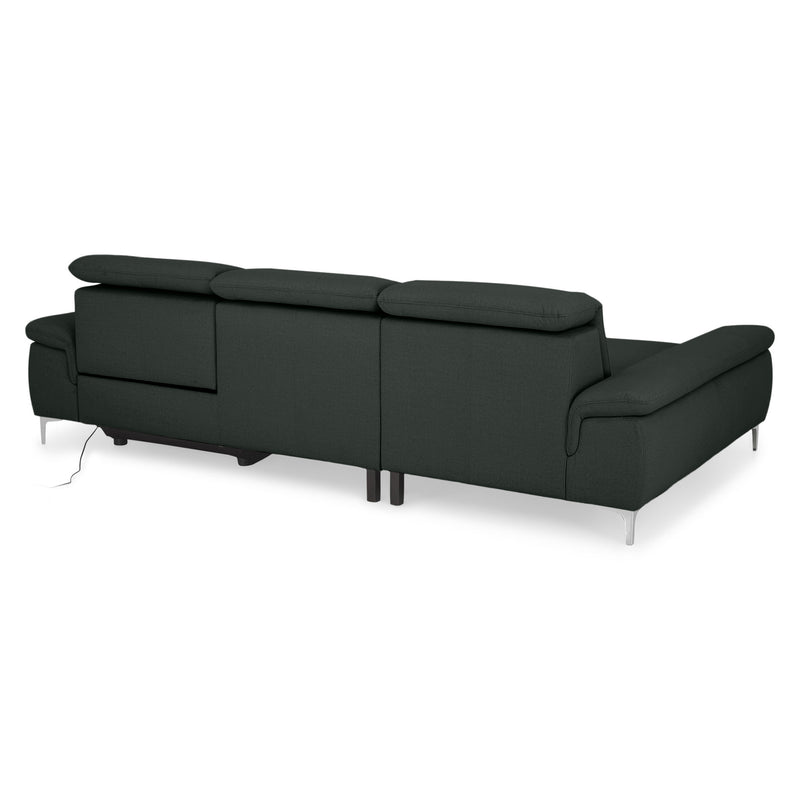 SOUND Colțar șezlong stânga/dreapta, 1 recliner electric și mecanism tetiere, stofă