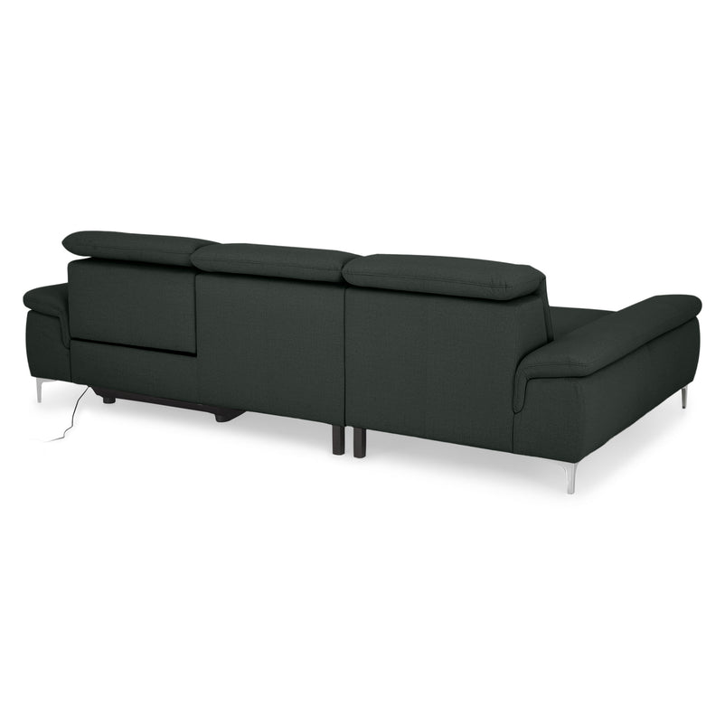 SOUND Colțar șezlong stânga/dreapta, 1 recliner electric și mecanism tetiere, stofă