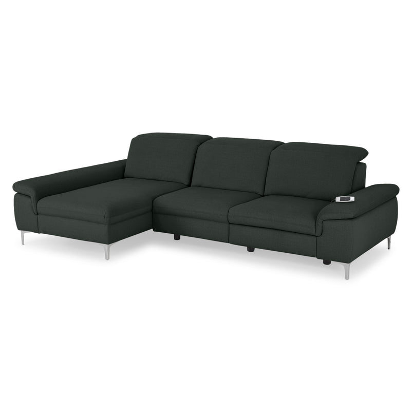SOUND Colțar șezlong stânga/dreapta, 1 recliner electric și mecanism tetiere, stofă