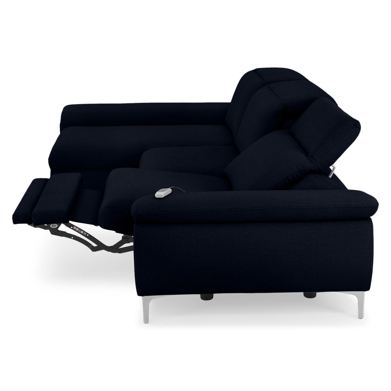SOUND Colțar șezlong stânga/dreapta, 1 recliner electric și mecanism tetiere, stofă