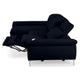 SOUND Colțar șezlong stânga/dreapta, 1 recliner electric și mecanism tetiere, stofă