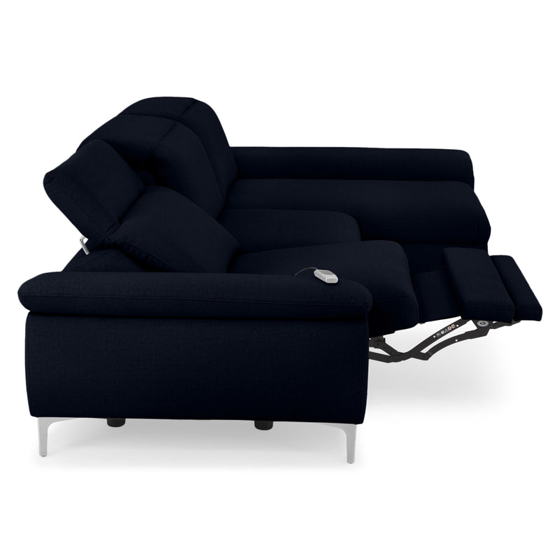 SOUND Colțar șezlong stânga/dreapta, 1 recliner electric și mecanism tetiere, stofă