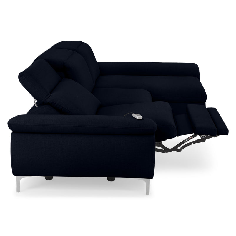 SOUND Colțar șezlong stânga/dreapta, 1 recliner electric și mecanism tetiere, stofă