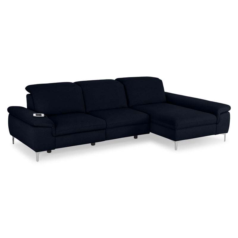 SOUND Colțar șezlong stânga/dreapta, 1 recliner electric și mecanism tetiere, stofă