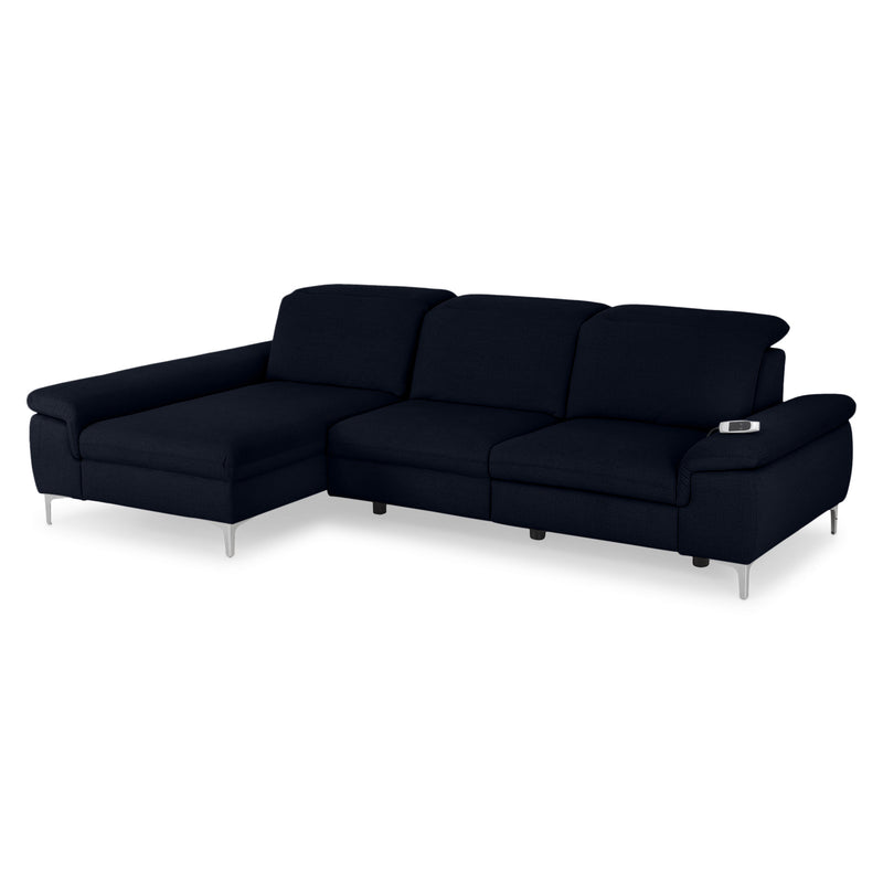SOUND Colțar șezlong stânga/dreapta, 1 recliner electric și mecanism tetiere, stofă
