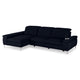 SOUND Colțar șezlong stânga/dreapta, 1 recliner electric și mecanism tetiere, stofă