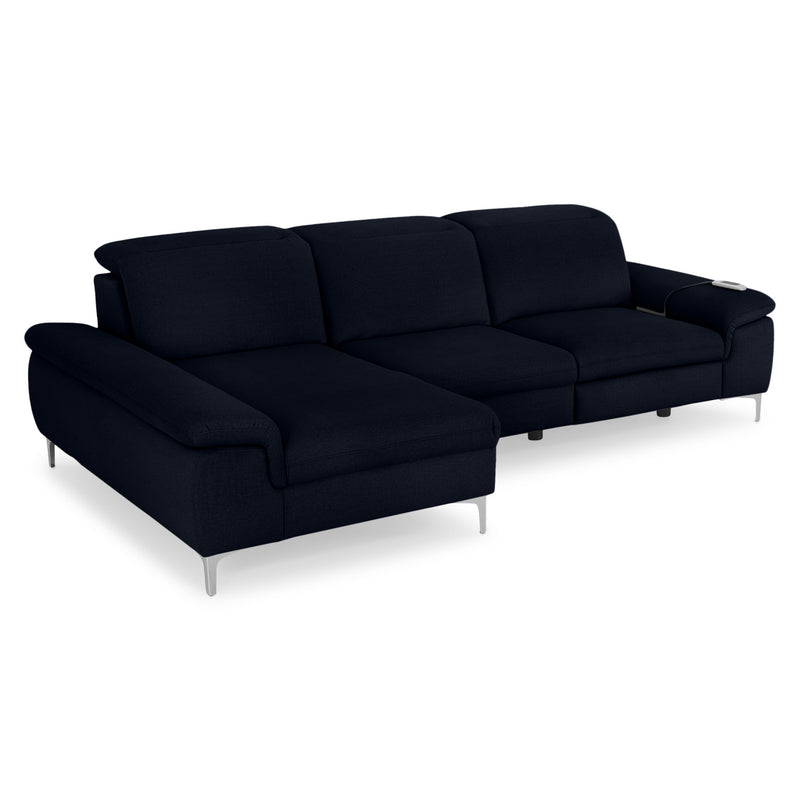 SOUND Colțar șezlong stânga/dreapta, 1 recliner electric și mecanism tetiere, stofă