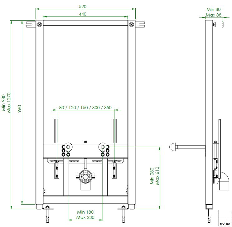 SCHWAB Cadru încastrat bideu