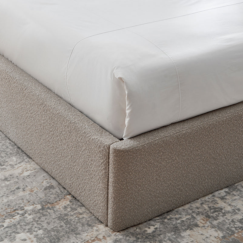 FULTON Pat tapițat, somieră rabatabilă și ladă depozitare incluse