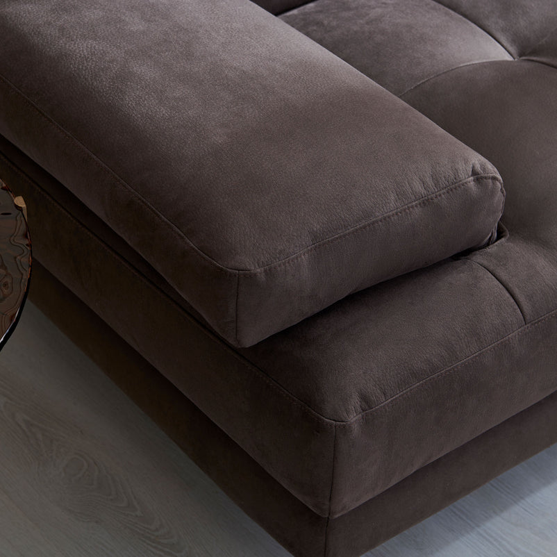 GARNER Colțar, șezlong dreapta, spătar și mecanism tetiere, stofă