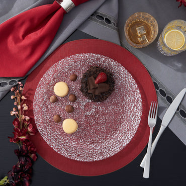 GLAMOUR Farfurie aperitiv, sticlă, D.21cm