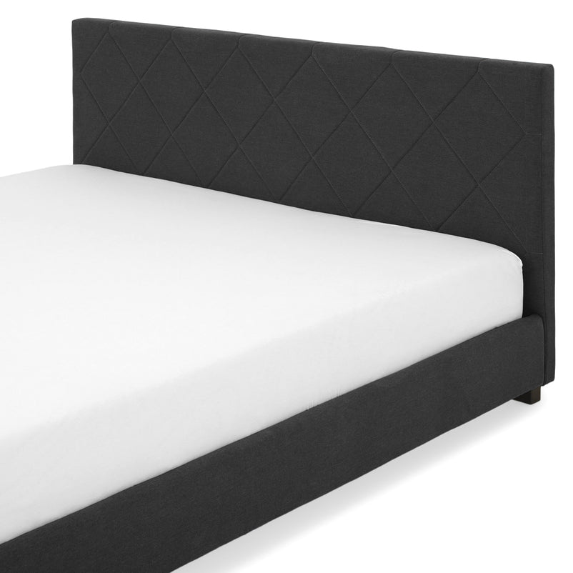 KRONIA Pat tapițat, 160x200cm, somieră inclusă