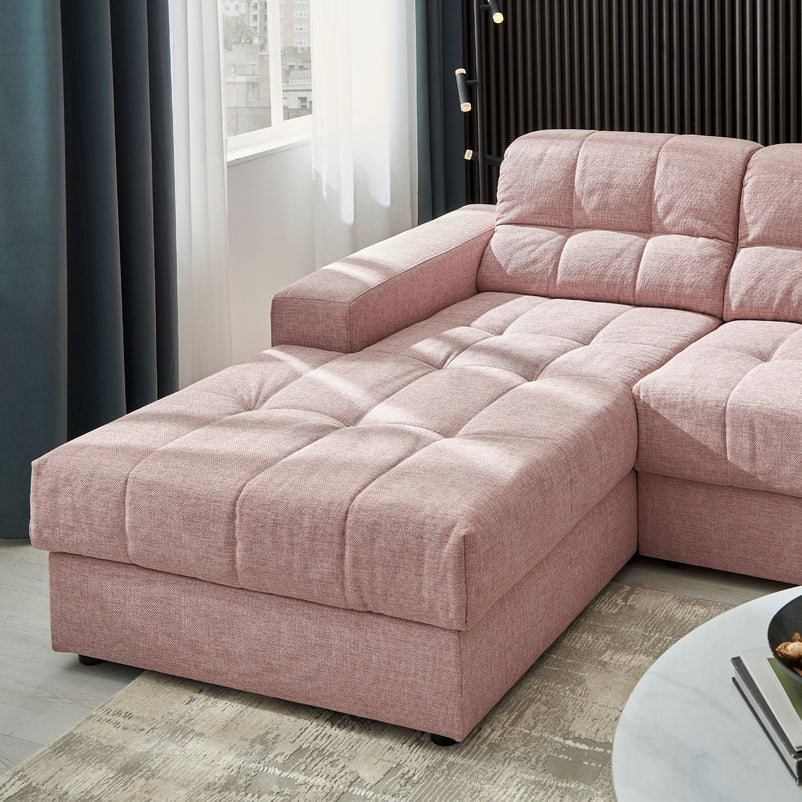 HAINES Colțar extensibil, șezlong stânga/dreapta, stofă