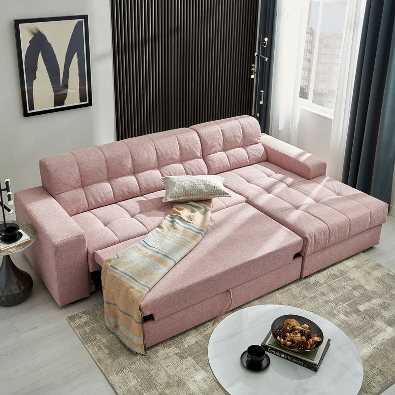 HAINES Colțar extensibil, șezlong stânga/dreapta, stofă