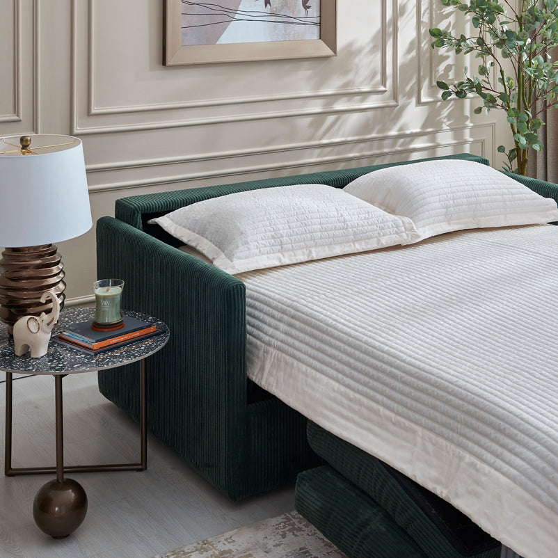 HALVER Canapea extensibilă, 3 locuri, stofă