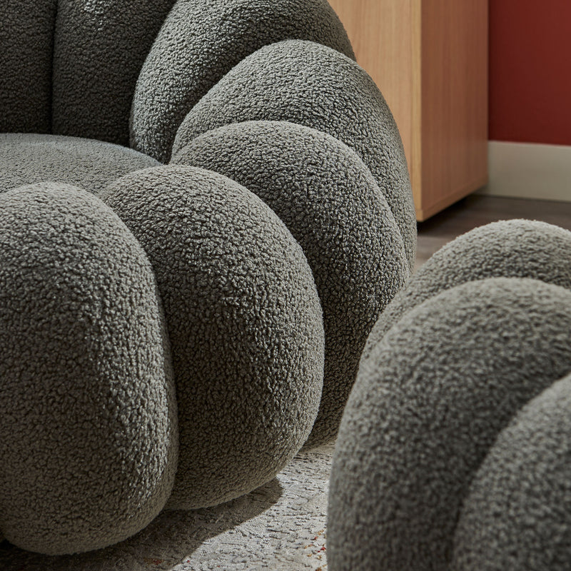 KITRIDGE Set mobilier, fotoliu rotativ și taburet