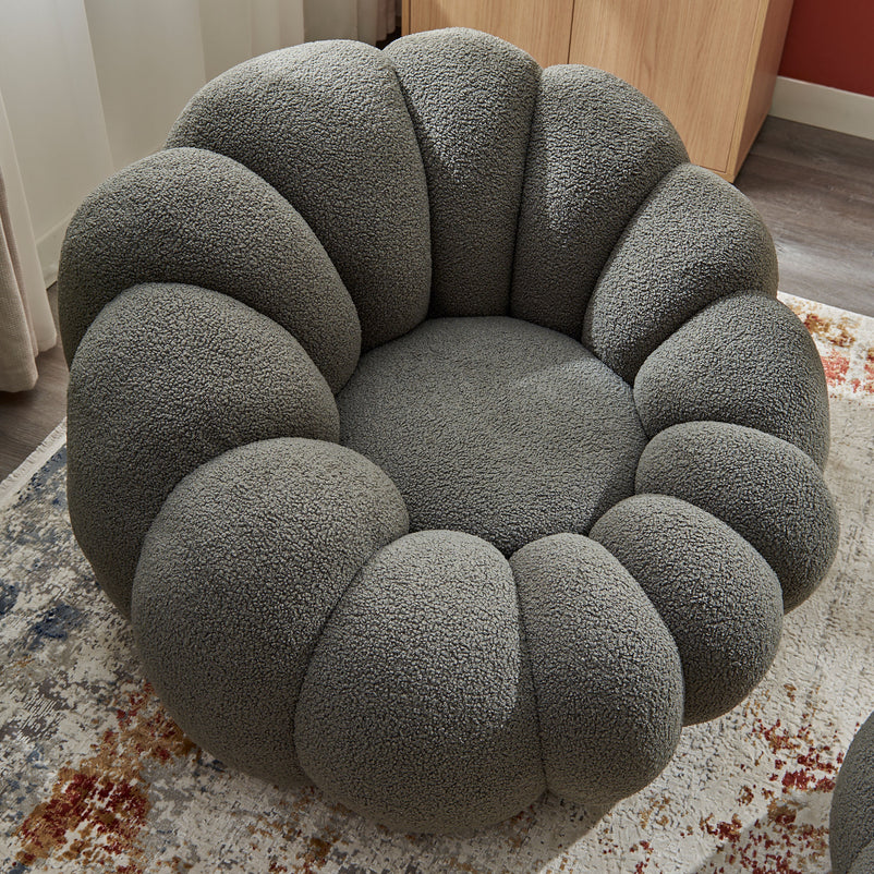 KITRIDGE Set mobilier, fotoliu rotativ și taburet