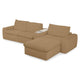 NEW JERSEY Colțar cu șezlong electric stânga/dreapta, 1 recliner electric, tetiere reglabile, USB, consolă depozitare, stofă
