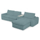 NEW JERSEY Colțar cu șezlong electric stânga/dreapta, 1 recliner electric, tetiere reglabile, USB, consolă depozitare, stofă