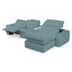 NEW JERSEY Colțar cu șezlong electric stânga/dreapta, 1 recliner electric, tetiere reglabile, USB, consolă depozitare, stofă