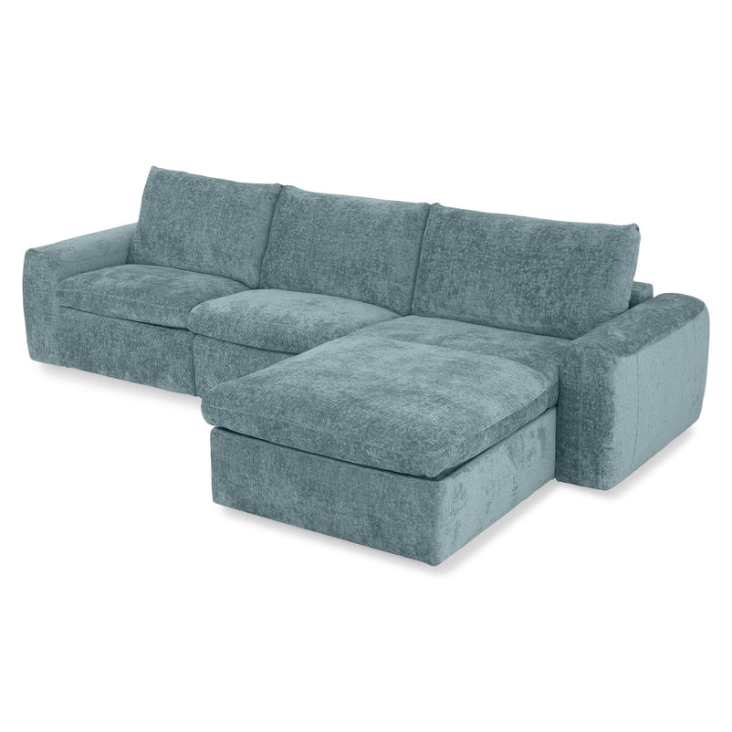 NEW JERSEY Colțar cu șezlong electric stânga/dreapta, 1 recliner electric, mecanism tetieră, USB, stofă