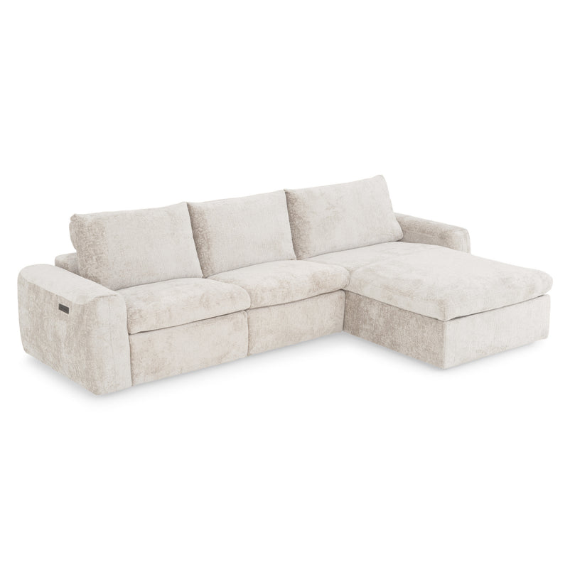 NEW JERSEY Colțar cu șezlong electric stânga/dreapta, 1 recliner electric, mecanism tetieră, USB, stofă