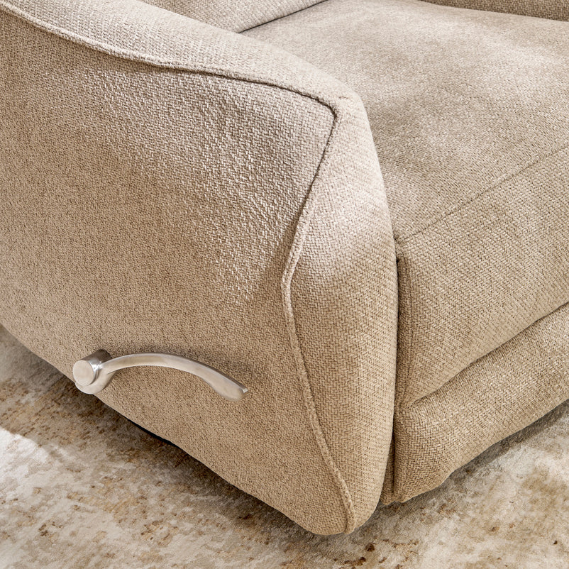 KERSEY Fotoliu rotativ, recliner manual, stofă